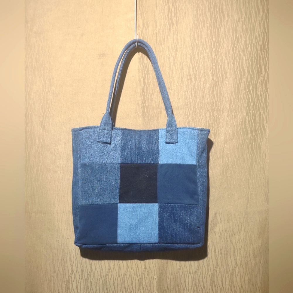 Handmade Upcycled Denim Tote Bag 10